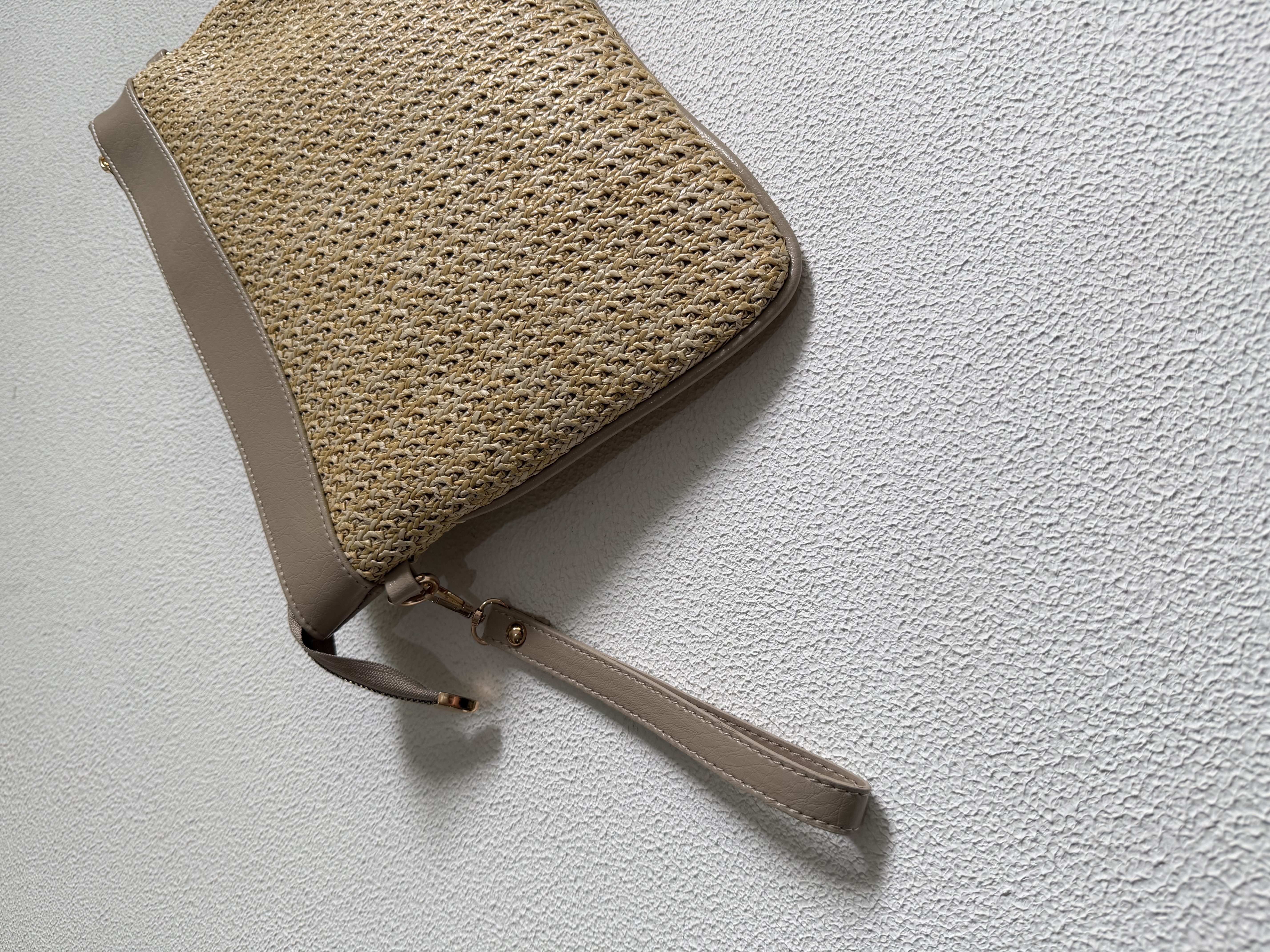 Hasır Clutch Çanta Model El Ve Kadın Omuz Çantası,Yazlık Çanta Vizon