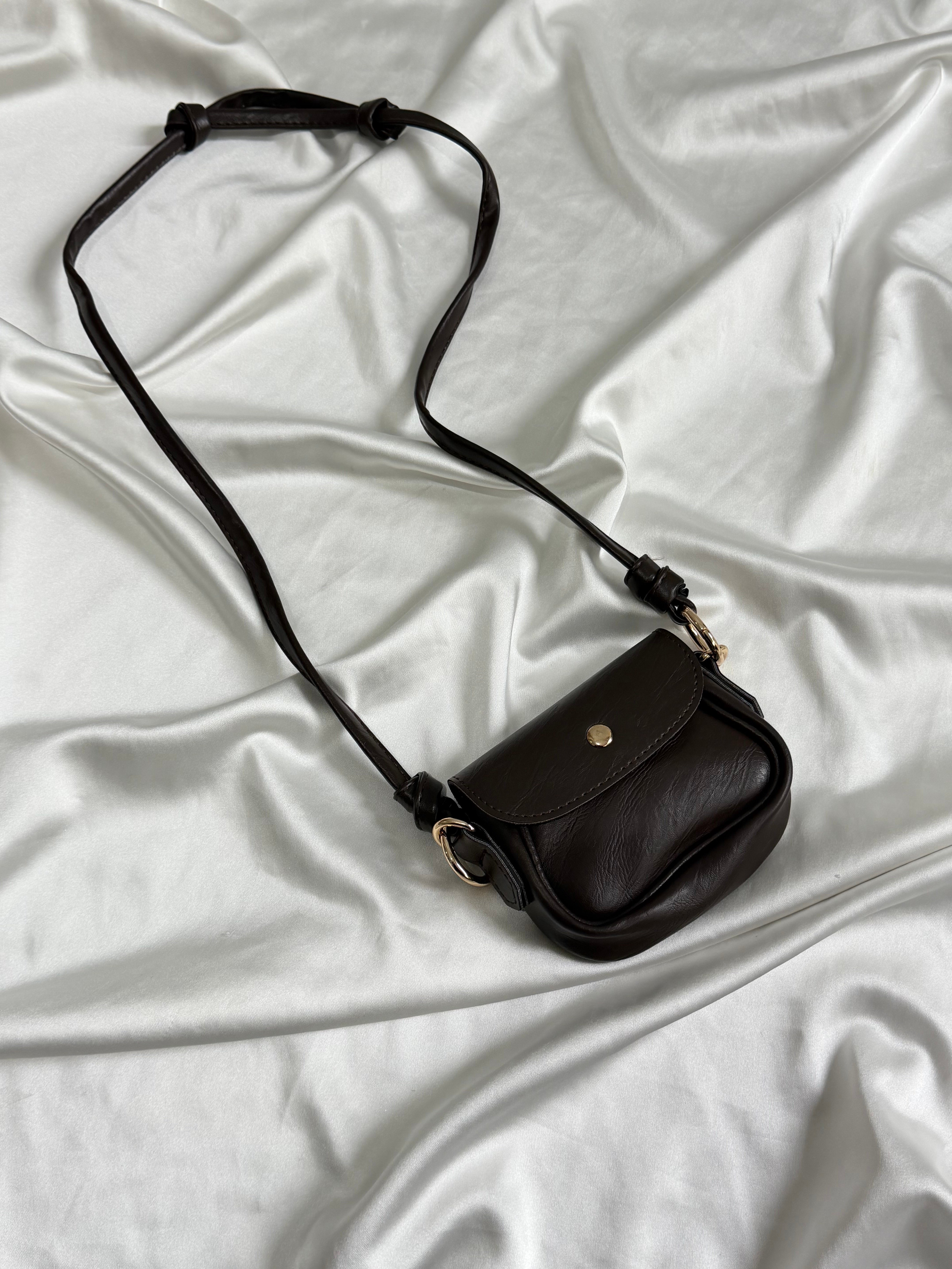 Martina Model El Ve Kadın Omuz Çantası Mini Çanta Acı Kahve ( Telefon Sığmaz )