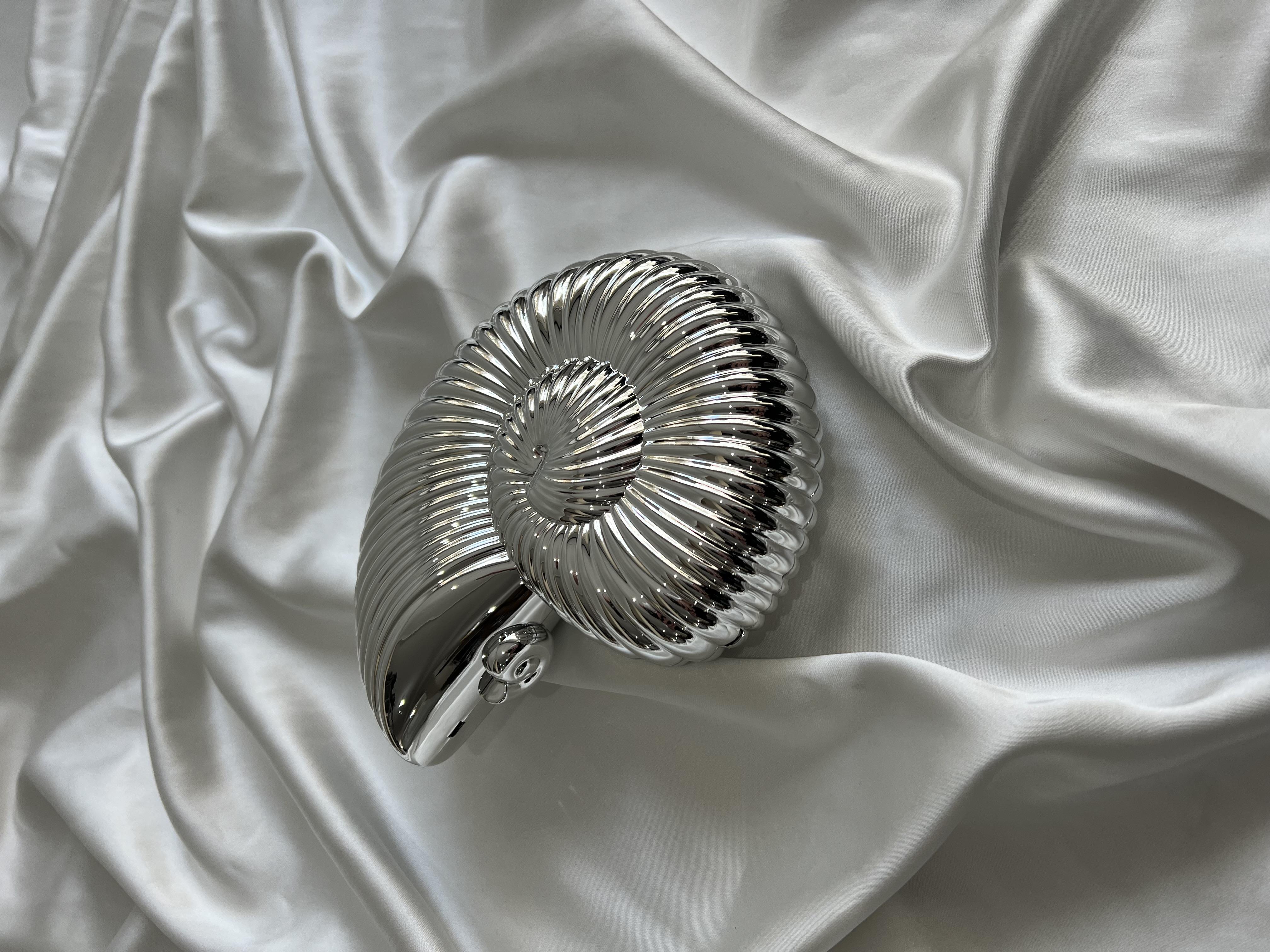 Nautilus Abiye Model Düğün Nişan Çantası Gümüş