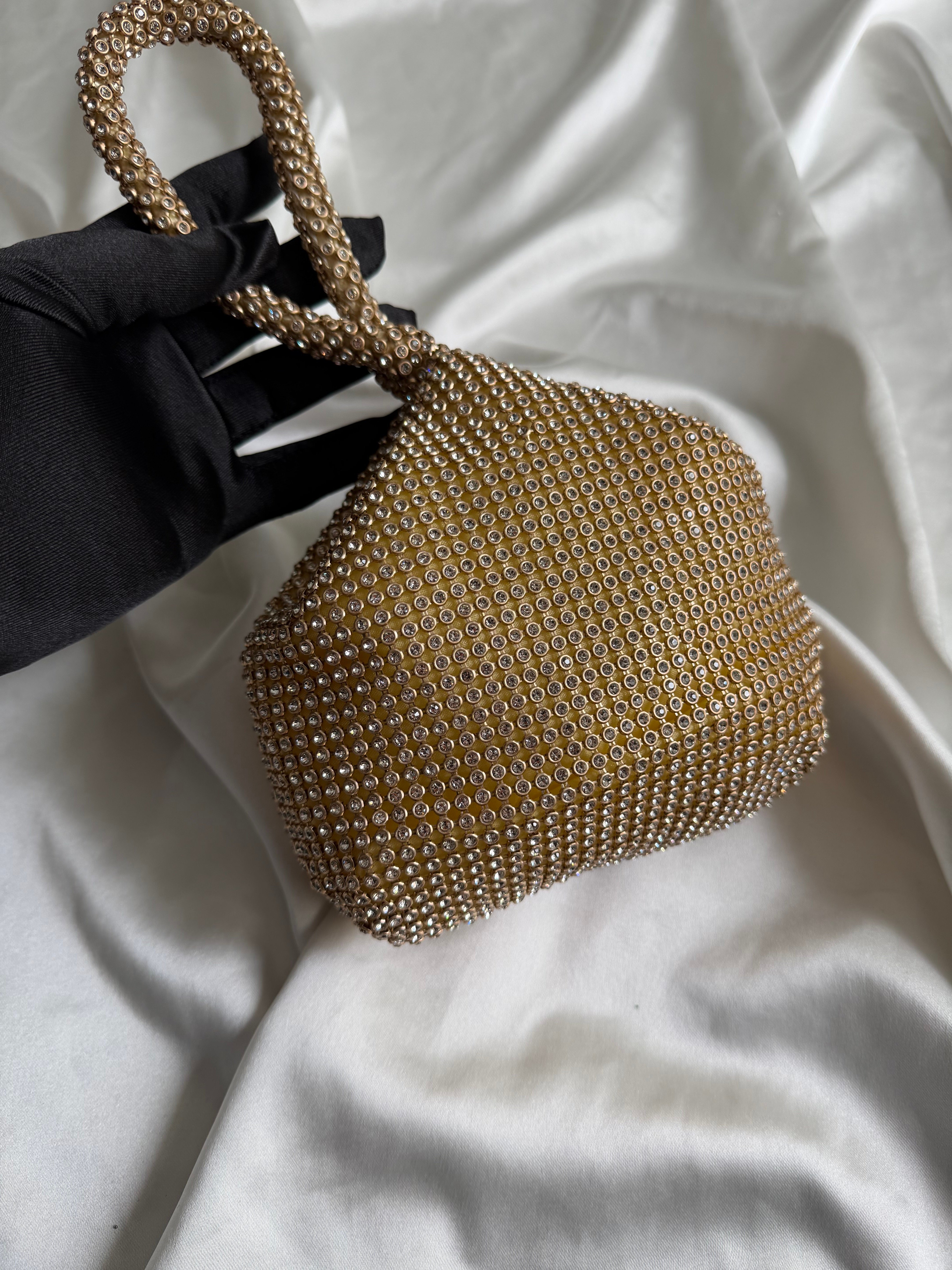 Torba Model Kadın Çanta, Abiye Çanta, Düğün Çantası, Nişan Çantası Gold