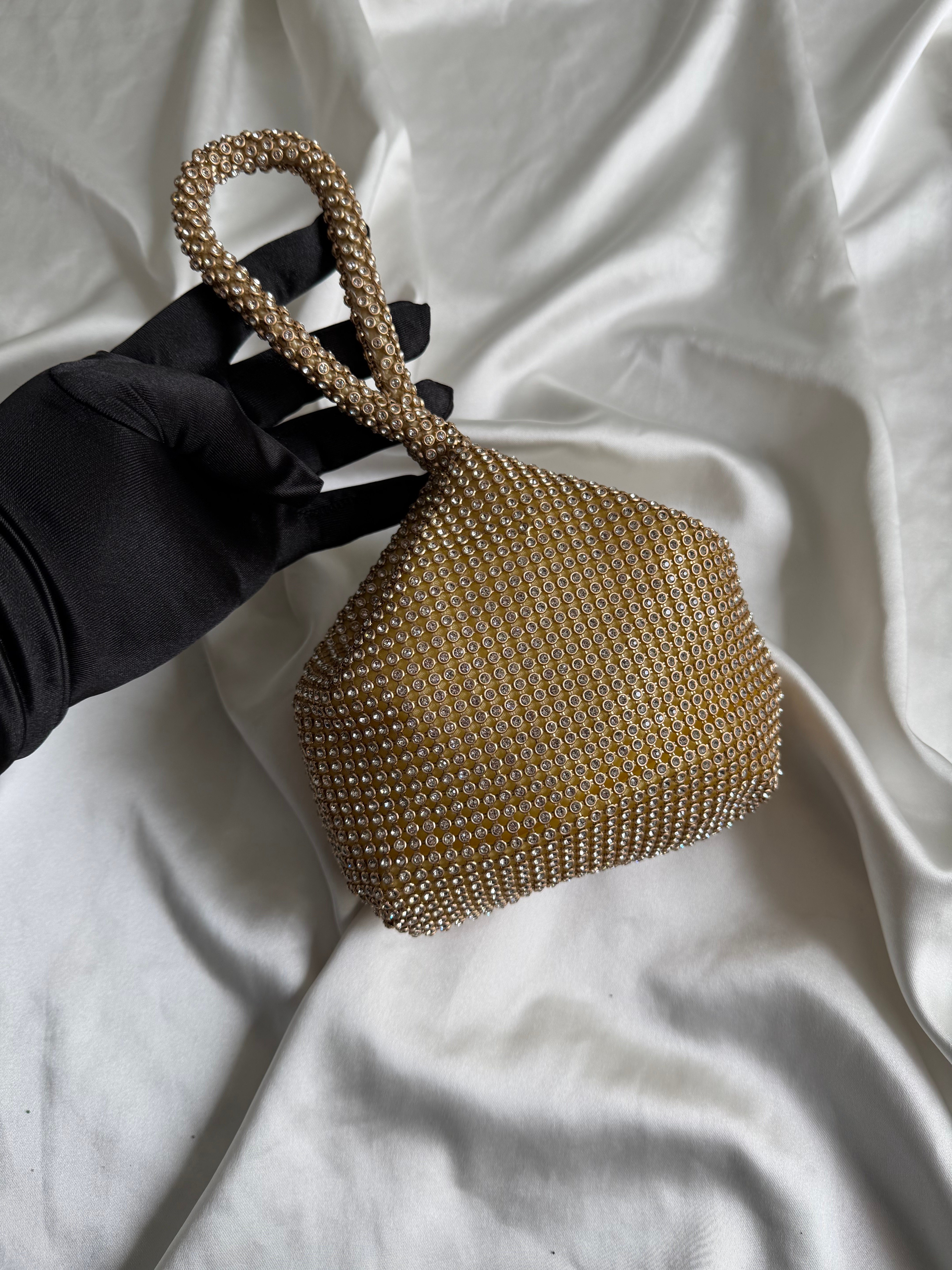 Torba Model Kadın Çanta, Abiye Çanta, Düğün Çantası, Nişan Çantası Gold
