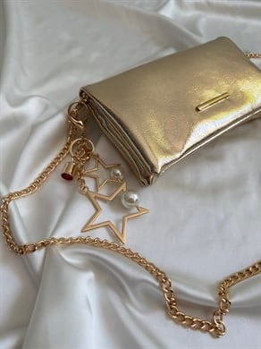 Canggu Model Clutch Çanta , Portföy Çanta , El Çantası Gold