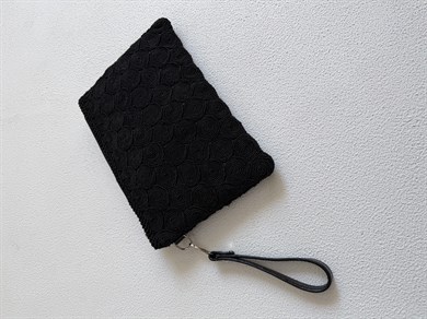 Dantel Model Clutch Çanta , Portföy Çanta , El Çantası Siyah