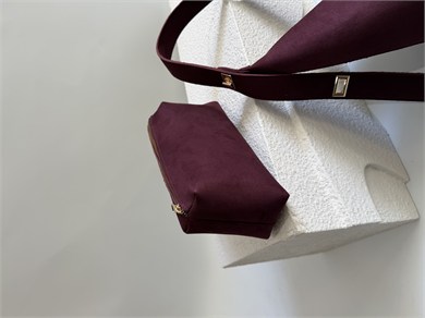 Gift Model El Ve Kadın Omuz Çantası Süet Çanta Yavru Hediyeli Bordo