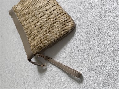 Hasır Clutch Çanta Model El Ve Kadın Omuz Çantası,Yazlık Çanta Vizon