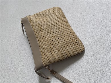 Hasır Clutch Çanta Model El Ve Kadın Omuz Çantası,Yazlık Çanta Vizon