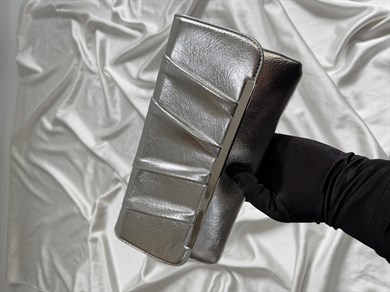 Holly Model Düğün Nişan Abiye Çanta Clutch Çanta Gümüş