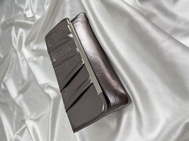 Holly Model Düğün Nişan Abiye Çanta Clutch Çanta Platin