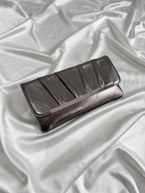 Holly Model Düğün Nişan Abiye Çanta Clutch Çanta Platin