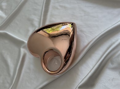 Kalp Abiye Model Düğün Nişan Çantası Rose