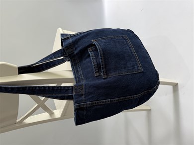 Kot Çanta Model El Ve Kadın Omuz Çantası Koyu Mavi