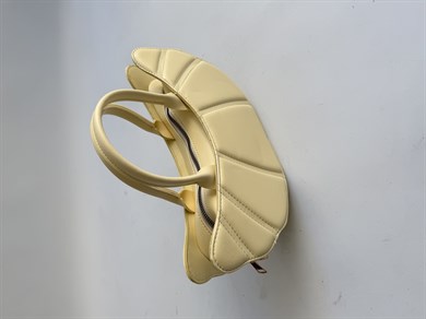 Kruvasan Çanta Kadın El ve Omuz Çantası Sarı