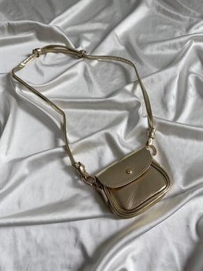 Martina Model El Ve Kadın Omuz Çantası Mini Çanta Gold ( Telefon Sığmaz )