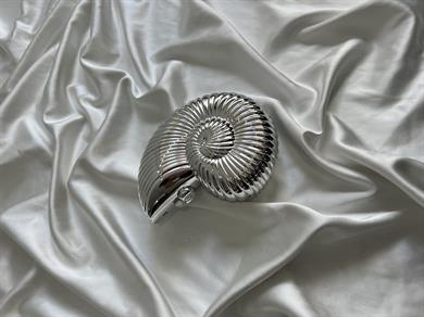 Nautilus Abiye Model Düğün Nişan Çantası Gümüş