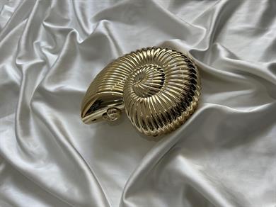Nautilus Abiye Model Düğün Nişan Çantası Gold