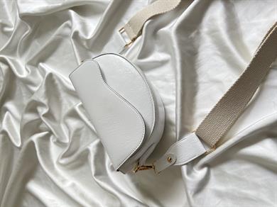 Oval Model El Ve Kadın Omuz Çantası Beyaz