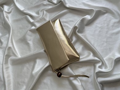 Sade Model Clutch Çanta , Portföy Çanta , El Çantası  Gold