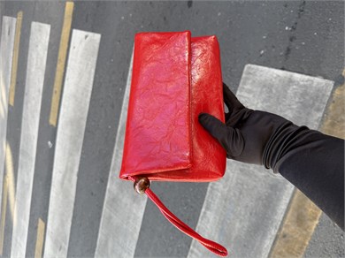 Sade Model Clutch Çanta , Portföy Çanta , El Çantası  Kırmızı
