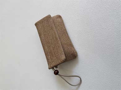 Sade Model Clutch Çanta , Portföy Çanta , El Çantası  Hasır Vizon