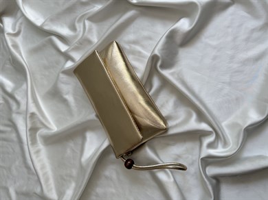 Sade Model Clutch Çanta , Portföy Çanta , El Çantası  Gold