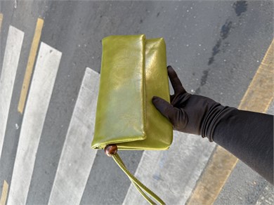 Sade Model Clutch Çanta , Portföy Çanta , El Çantası  Yeşil