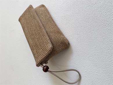 Sade Model Clutch Çanta , Portföy Çanta , El Çantası  Hasır Vizon