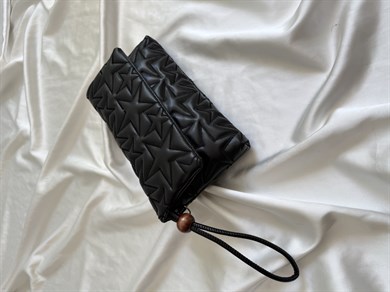 Star Kapaklı Model Clutch Çanta , Portföy Çanta , El Çantası  Siyah