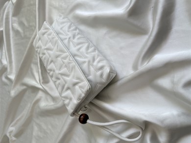 Star Kapaklı Model Clutch Çanta , Portföy Çanta , El Çantası  Beyaz