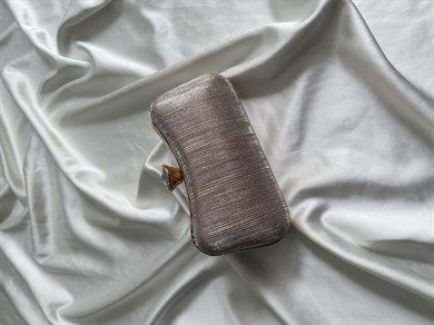 Tek Taş Model Düğün Nişan Abiye Çanta Düz Rose