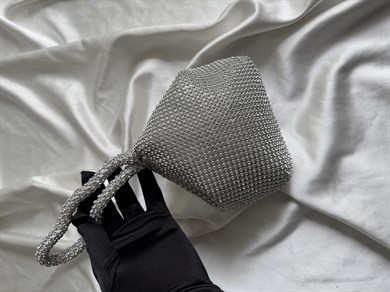 Torba Model Kadın Çanta, Abiye Çanta, Düğün Çantası, Nişan Çantası Gümüş
