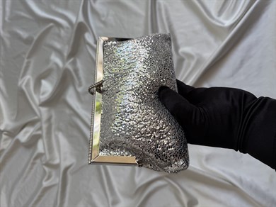 Venom Model Düğün Nişan Abiye Çanta Gümüş