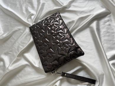 Yıldız Star Dikişli Kadın El Çantası Füme