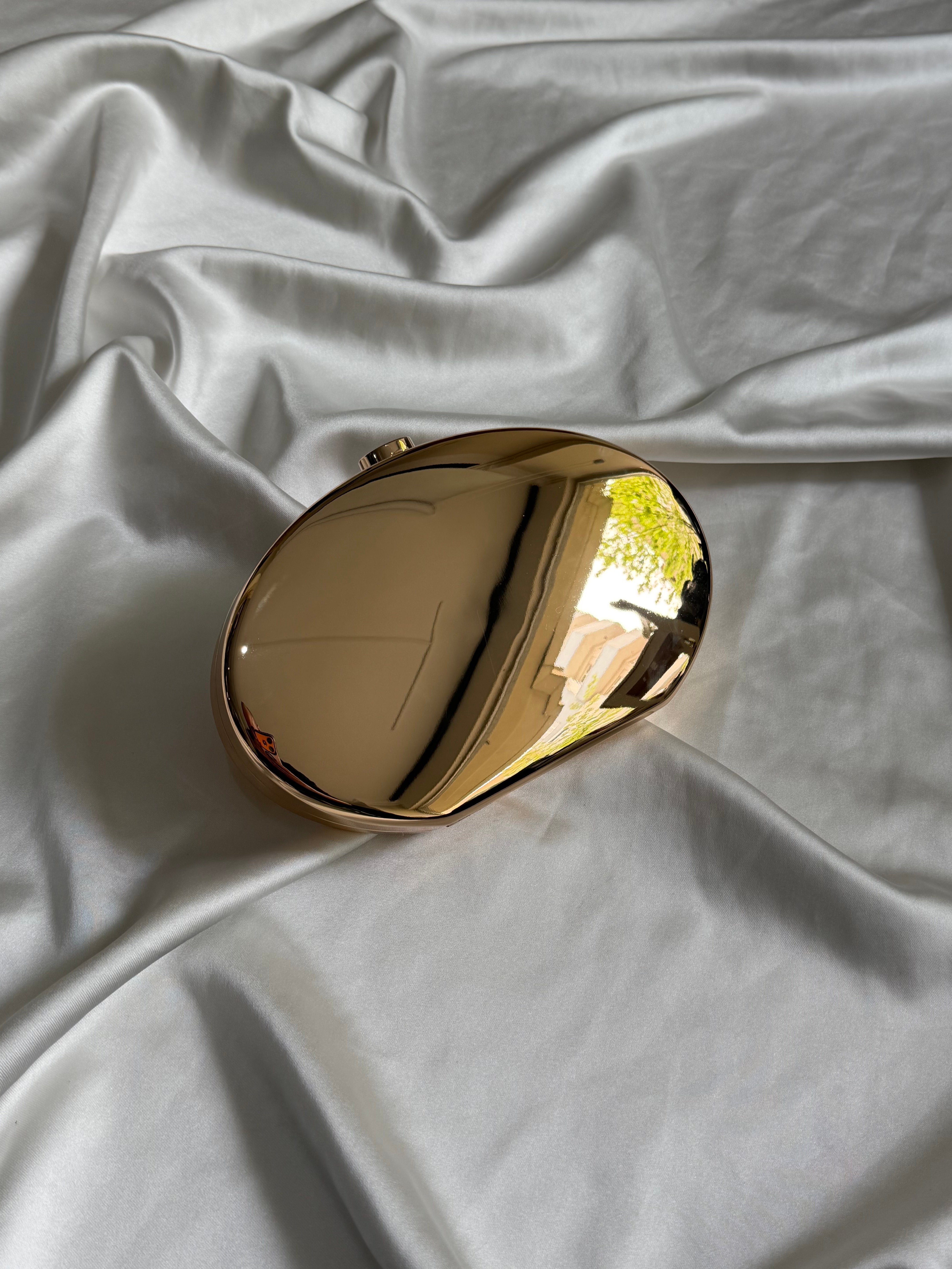 Drop Model Kadın Çanta, Abiye Çanta, Düğün Çantası, Nişan Çantası Gold