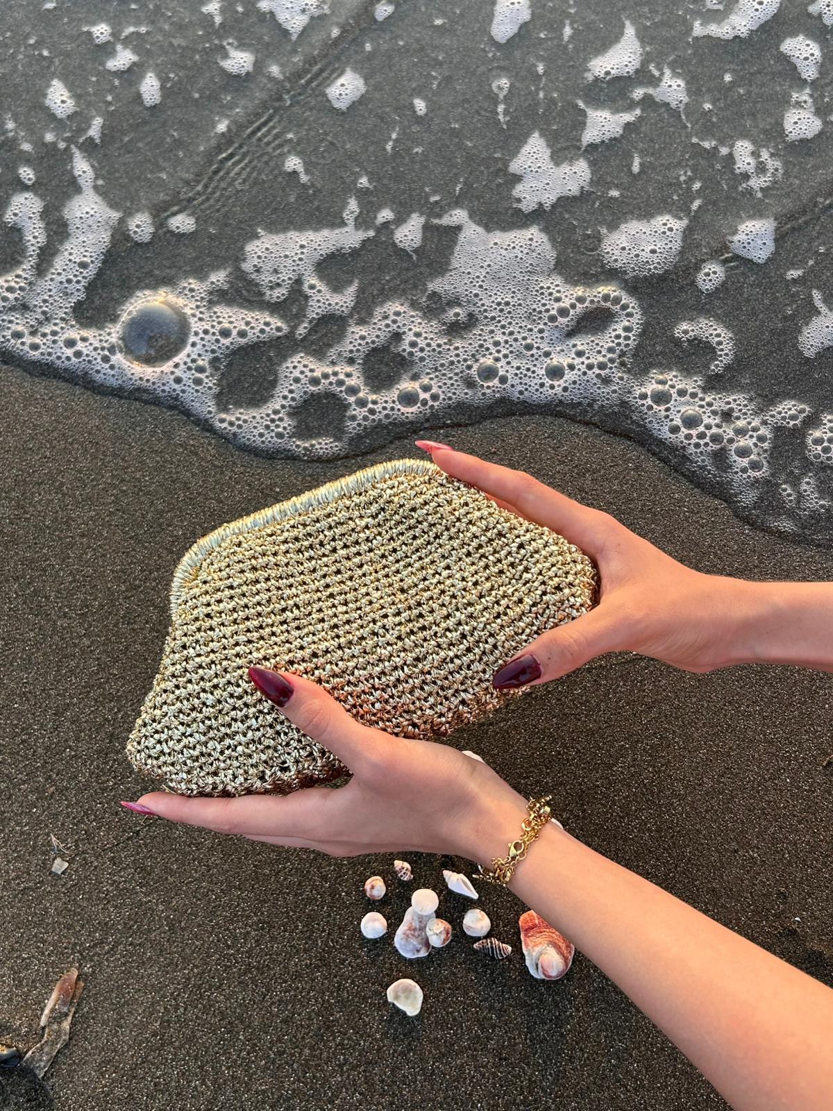 Handmade Abiye Model Düğün Nişan Çantası Gold ( Ön Siparişle Satılmaktadır Temin Süresi 7 Gün )