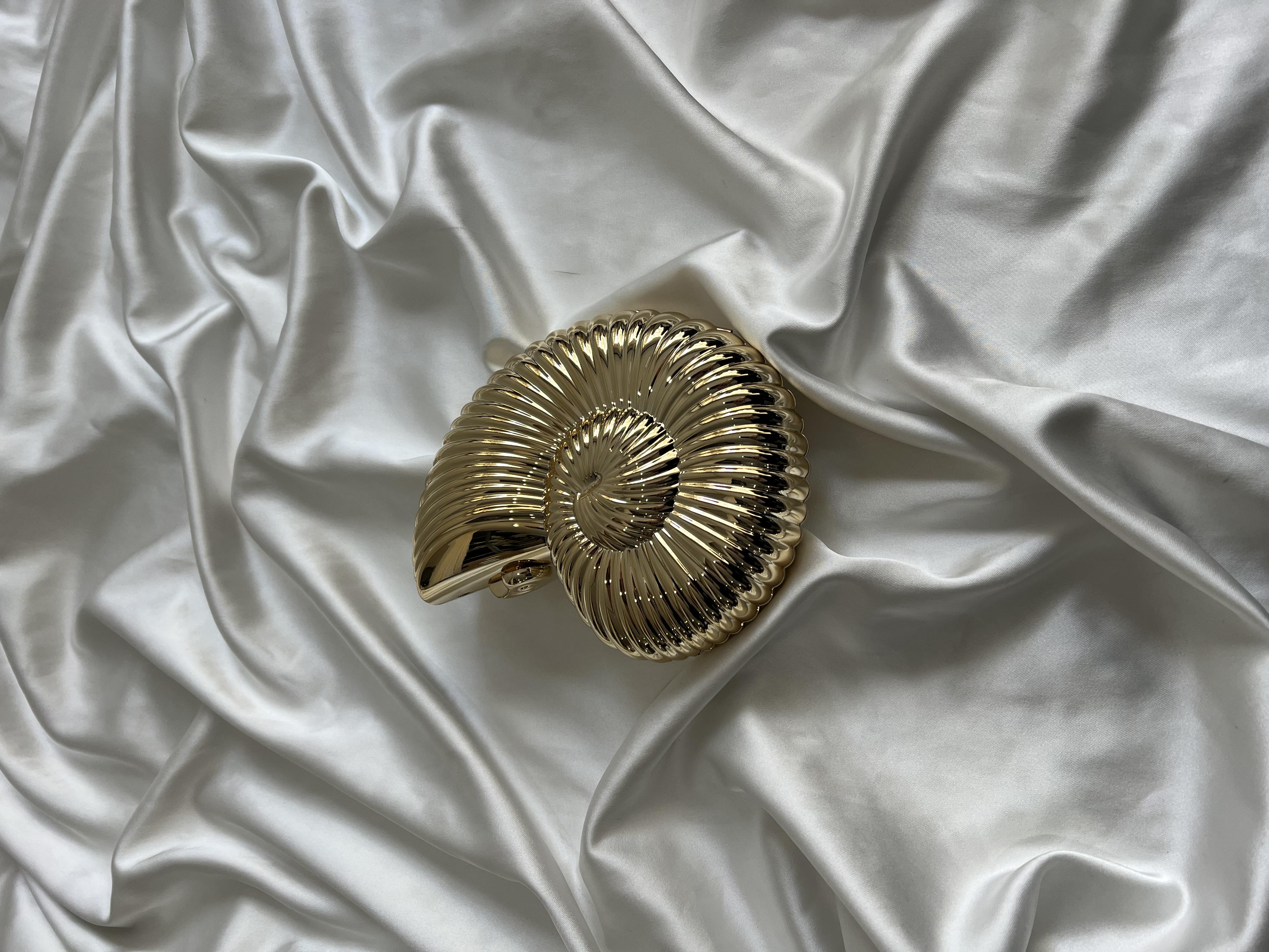 Nautilus Abiye Model Düğün Nişan Çantası Gold