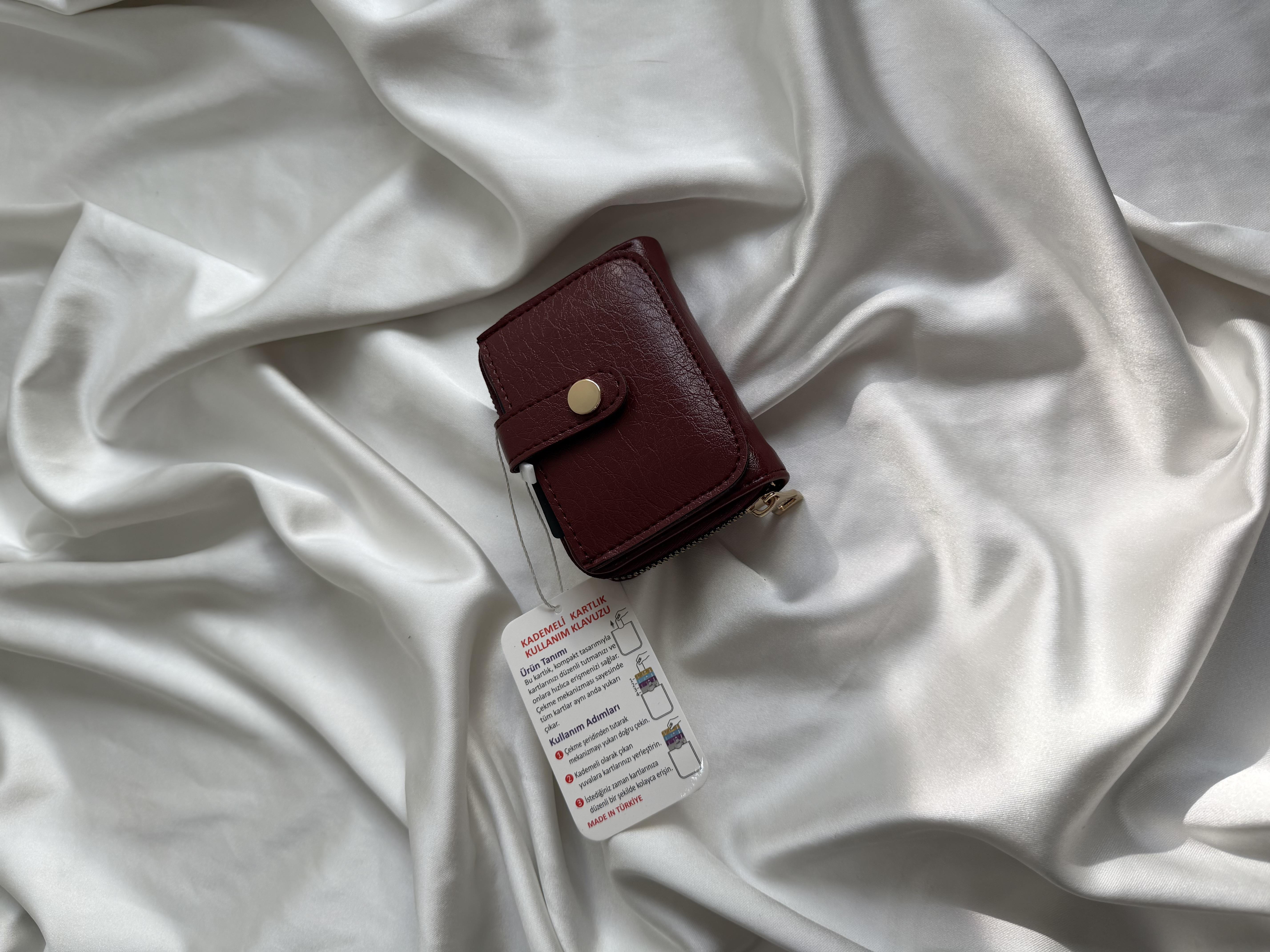 Wallet Model Cüzdan 6 Bordo