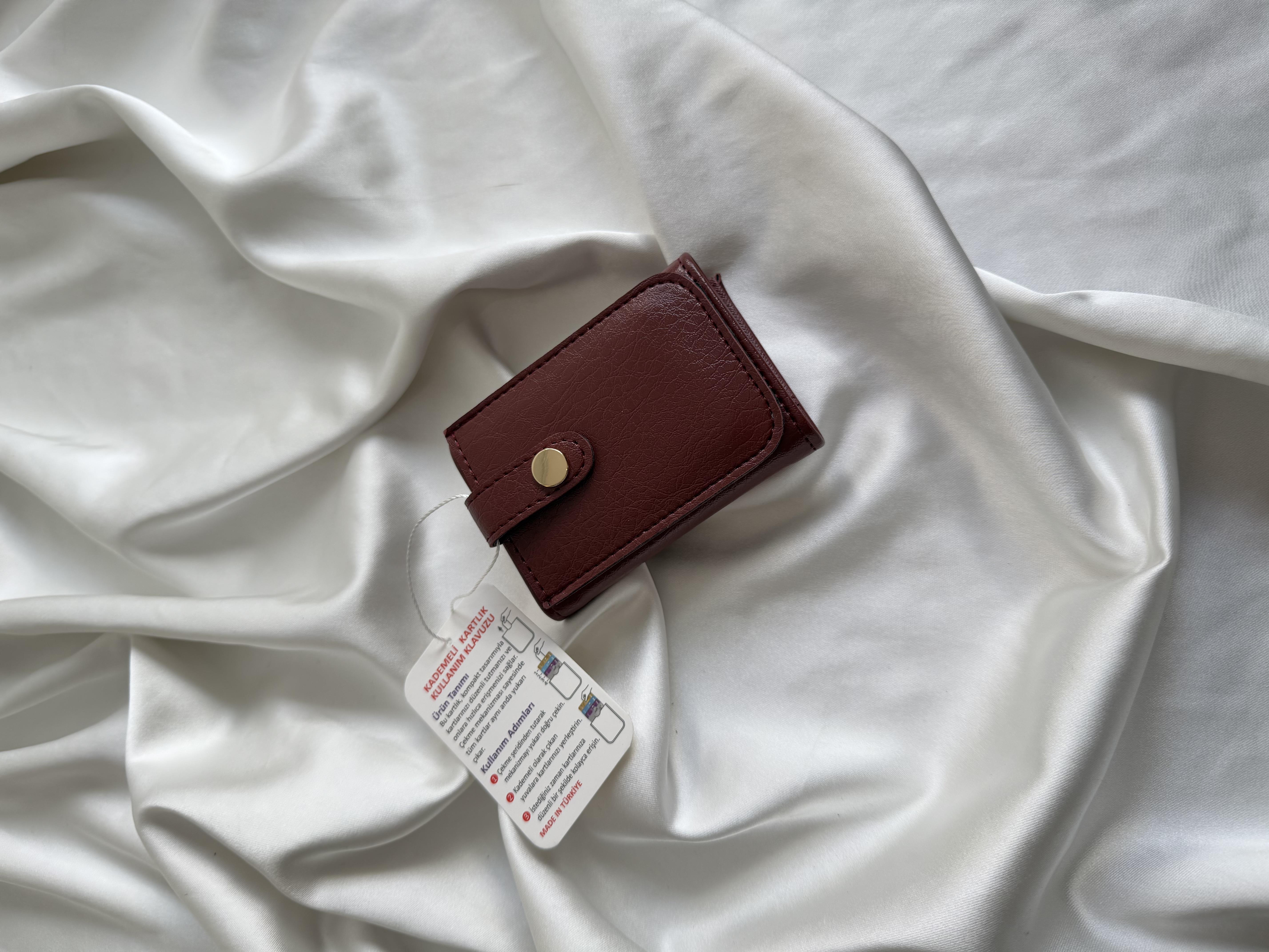 Wallet Model Cüzdan 7 Bordo