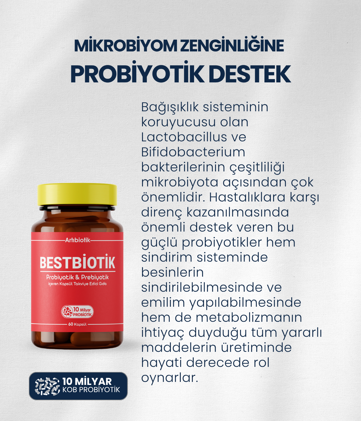 Artıbiotik Bestbiotik(60 Kapsül)