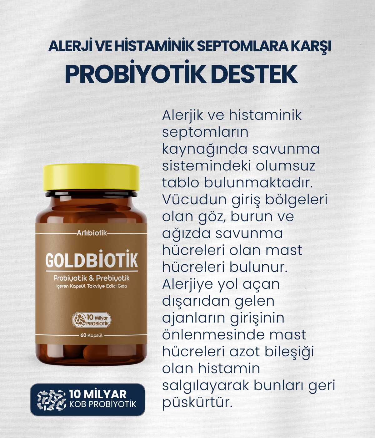 Artıbiotik Goldbiotik(60 Kapsül)