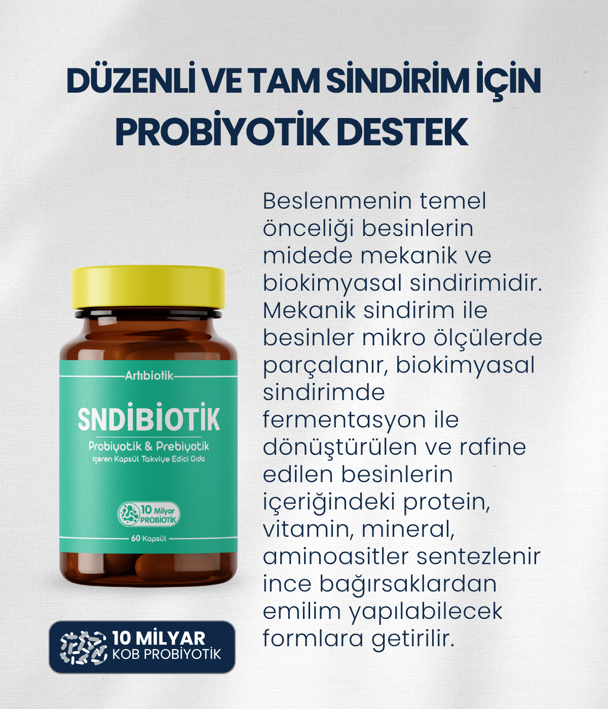 Artıbiotik Sndibiotik (60 Kapsül) 