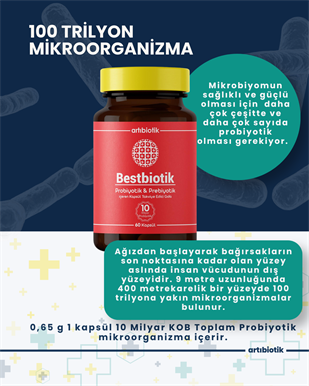Artıbiotik Bestbiotik(60 Kapsül)