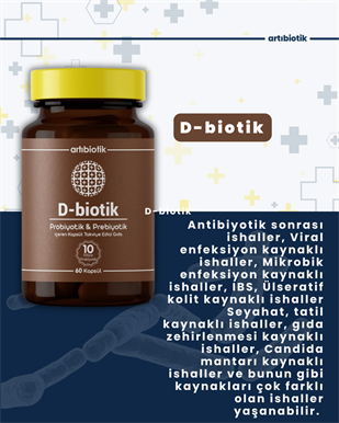 Artıbiotik D-biotik(60 Kapsül)