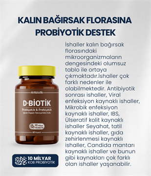Artıbiotik D-biotik(60 Kapsül)