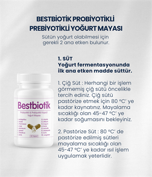 Bestbiotik Yoğurt Mayası (30 Kapsül)