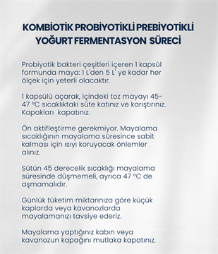 Kombiotik Yoğurt Mayası 10 Kapsül