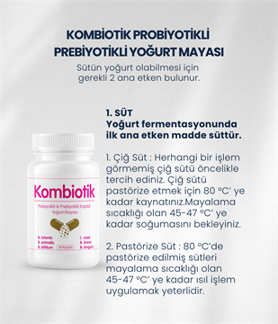 Kombiotik Yoğurt Mayası 30 Kapsül