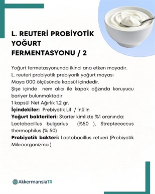 L.reuteri Yoğurt Mayası 30 Kapsül