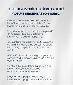 L.reuteri Yoğurt Mayası 30 Kapsül