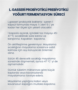 L.gasseri Yoğurt Mayası 30 Kapsül