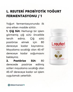L.reuteri Yoğurt Mayası 30 Kapsül